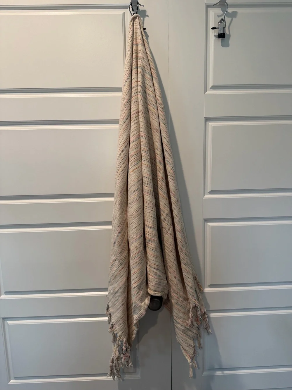 Slowtide Pennylane Towel Turkish Cotton Towel Woven Stripes Fringe Tassel Ends